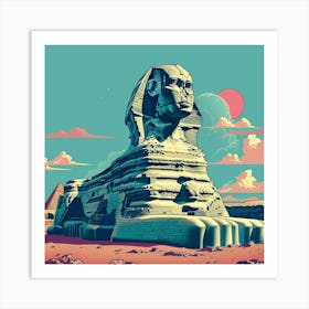 A Sphinx In Giza Lofi Illustration 1719991136 2 Art Print