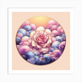 Rose In The Clouds Art Print