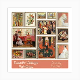 Vintage Eclectic Art 75 Art Print