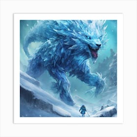 Ice Wolf Art Print