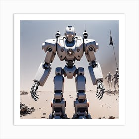 Robots In The Desert 12 Art Print