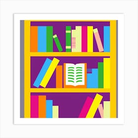 Book Shelf Art Print