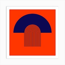 Orange Mid-Century Arch 4 Art Print