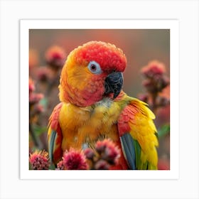 Colorful Parrot 3 Art Print