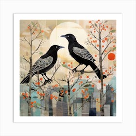 Bird In Nature Crow 1 Art Print