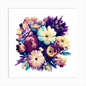 Bouquet Of Flowers Art Print