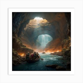 An enchanting sea cave Art Print