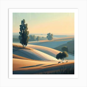 Landscape Painting 135 Art Print