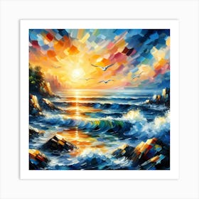 Sunset On The Sea 2 Art Print