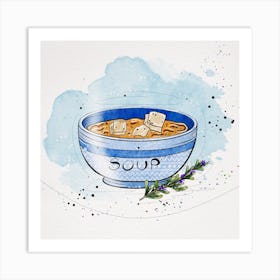 Soup In A Bowl Art Print