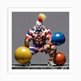 Clown With Balls 1 Art Print