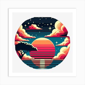 Sunset In The Sky Art Print