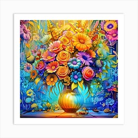 Bouquet Of Flowers Art Print