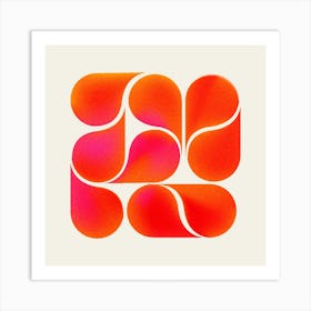 Playful Orange Shapes Art Print