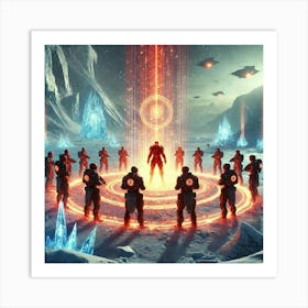 A Futuristic Sci Fi Scene Illustrating The Aura Of Art Print