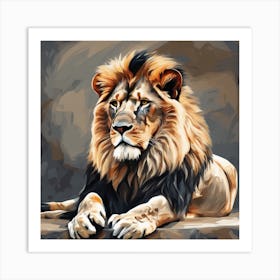 Lion Painting Art Print