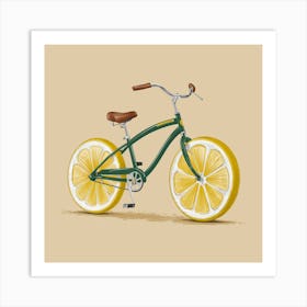 Zesty Ride Lemon Wheel Bicycle (3) Art Print