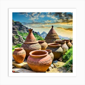 Firefly The People Of The Indus Valley Civilization Used A Variety Of Pottery Vessels For Various Pu (4) Art Print