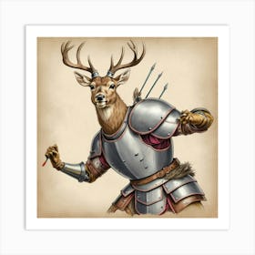 Deer In Armor 6 Art Print