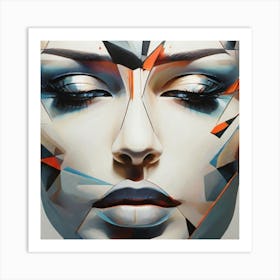 Abstract Portrait Of A Woman Art Print