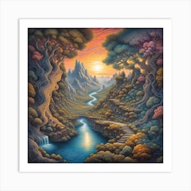 Sunset Over Beauty Art Print