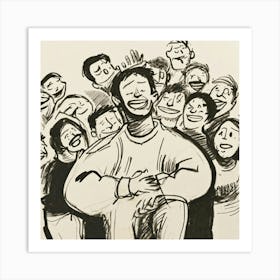 Man In A Crowd Art Print