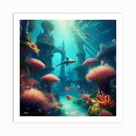 Underwater Seascape 2 Art Print