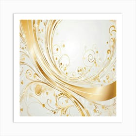 Gold Swirl Background Art Print