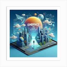 Embrace The Future With Digital Art (3) Art Print