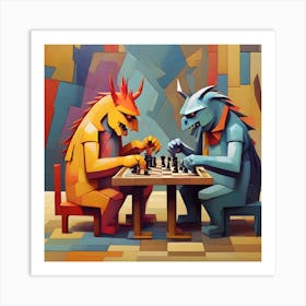 Chess Game 1 Art Print