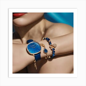 Polish Female Model Wearing A Bracelet In Panton Art Print