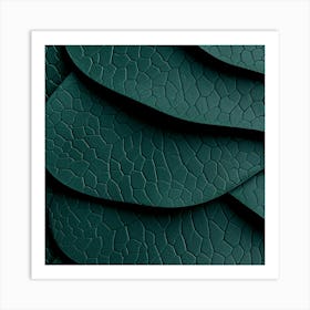 Green Leather Texture Art Print