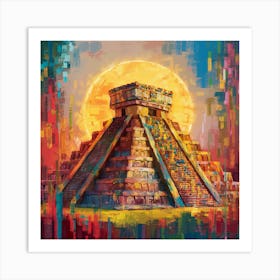 Pyramid Chichen Itza Art Print