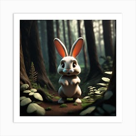 Rabbit In The Woods 11 Art Print