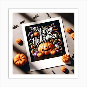 Halloween Polaroid Greeting Card Art Print