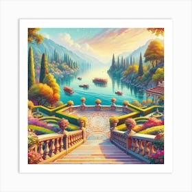 Garden In Como Art Print