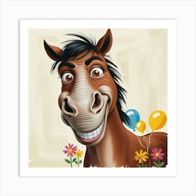 Happy Birthday Horse 1 Art Print