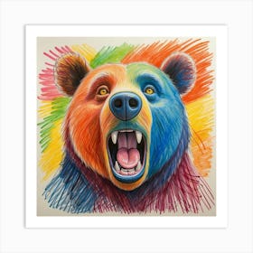 Bear Face Art Print