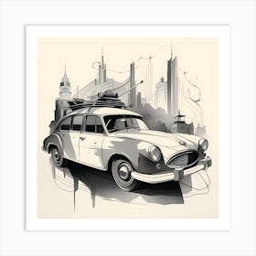 Old Skool Car Art Print