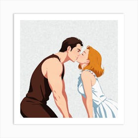 Kissing Couple 4 Art Print