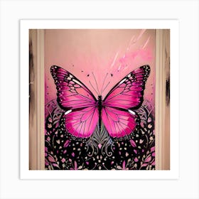 Pink Butterfly 1 Art Print