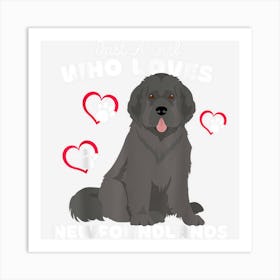 Just A Girl Who Loves Newfoundlands Cute Dog Breed Kids Art Print