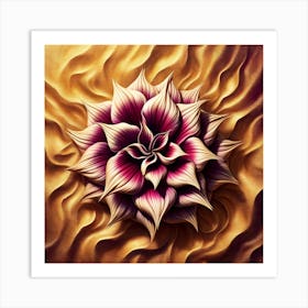 Abstract Flower Painting 4 Art Print