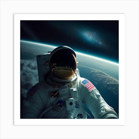 Astronaut In Space 1 Art Print