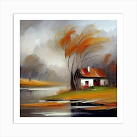 House By The Lake Art Print