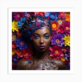 Maraclemente Mosaic Vibrant Colors 3d Black Female Surrounded B 71c63850 1dc4 418b 8f41 0bbf35c275fd Art Print