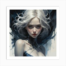 Girl With Wings Art Print