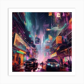 Neon City 2 Art Print