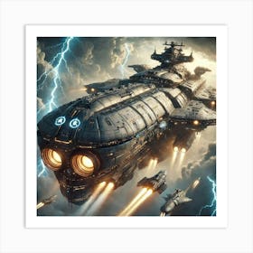 Aegis Class Battleship Art Print