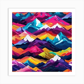 Abstract Mountains 3 Art Print